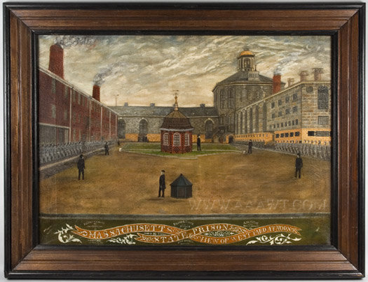 Painting, View of Massachusetts State Prison at Noon
Avery and Dwight Artists
Charlestown, Massachusetts
1886, entire view